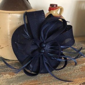 Navy Blue Fascinator